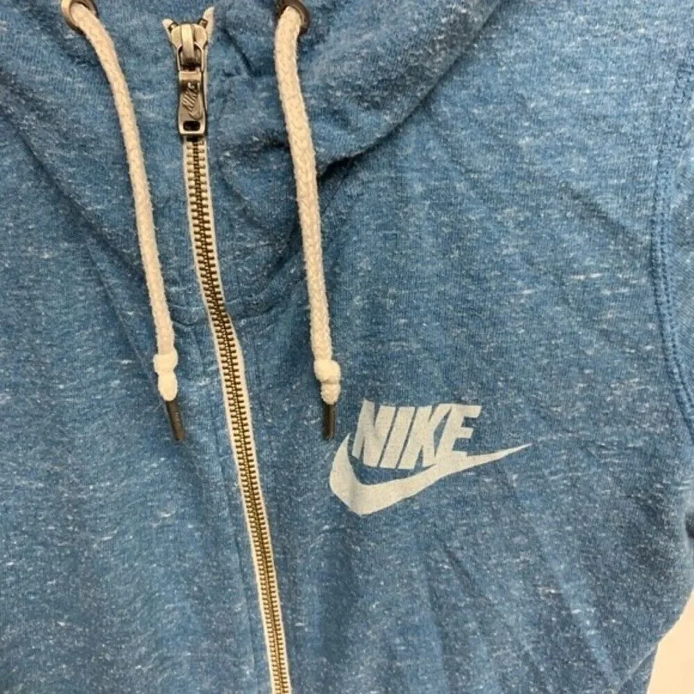 NIKE jacket womens blue heathered zip up jacket small